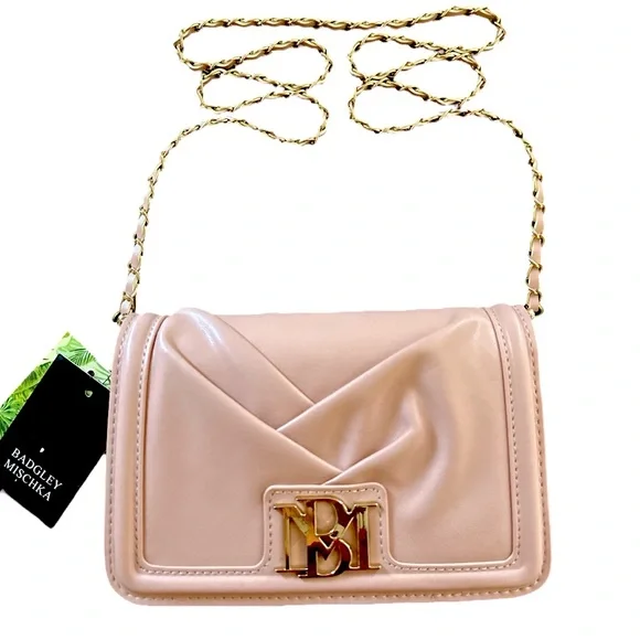 NEW NWT Small Pleated Crossbody Bag in Blush/Gold
Badgley Mischka Collection - Picture 1 of 12